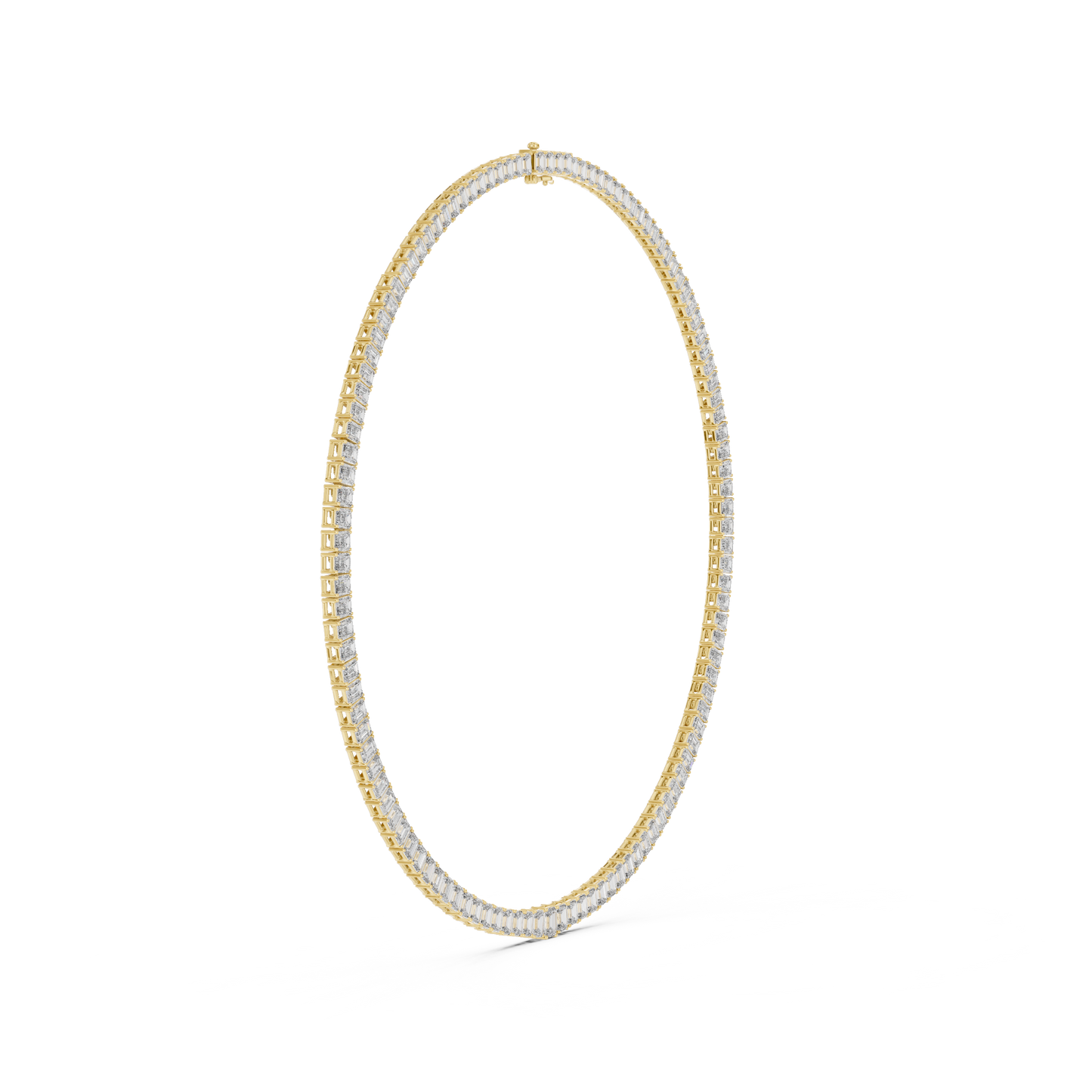 Crownline Diamond Tennis Necklace | Architectural Baguette Design | Ultra Premium Timeless Luxury Creation