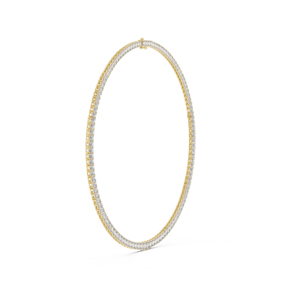 Crownline Diamond Tennis Necklace | Architectural Baguette Design | Ultra Premium Timeless Luxury Creation