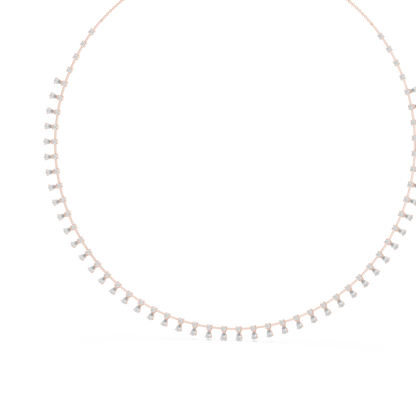 Whispering Radiance Diamond Chain - Pure Silver Fine Art - Elegant Statement Crafted For Modern Royalty