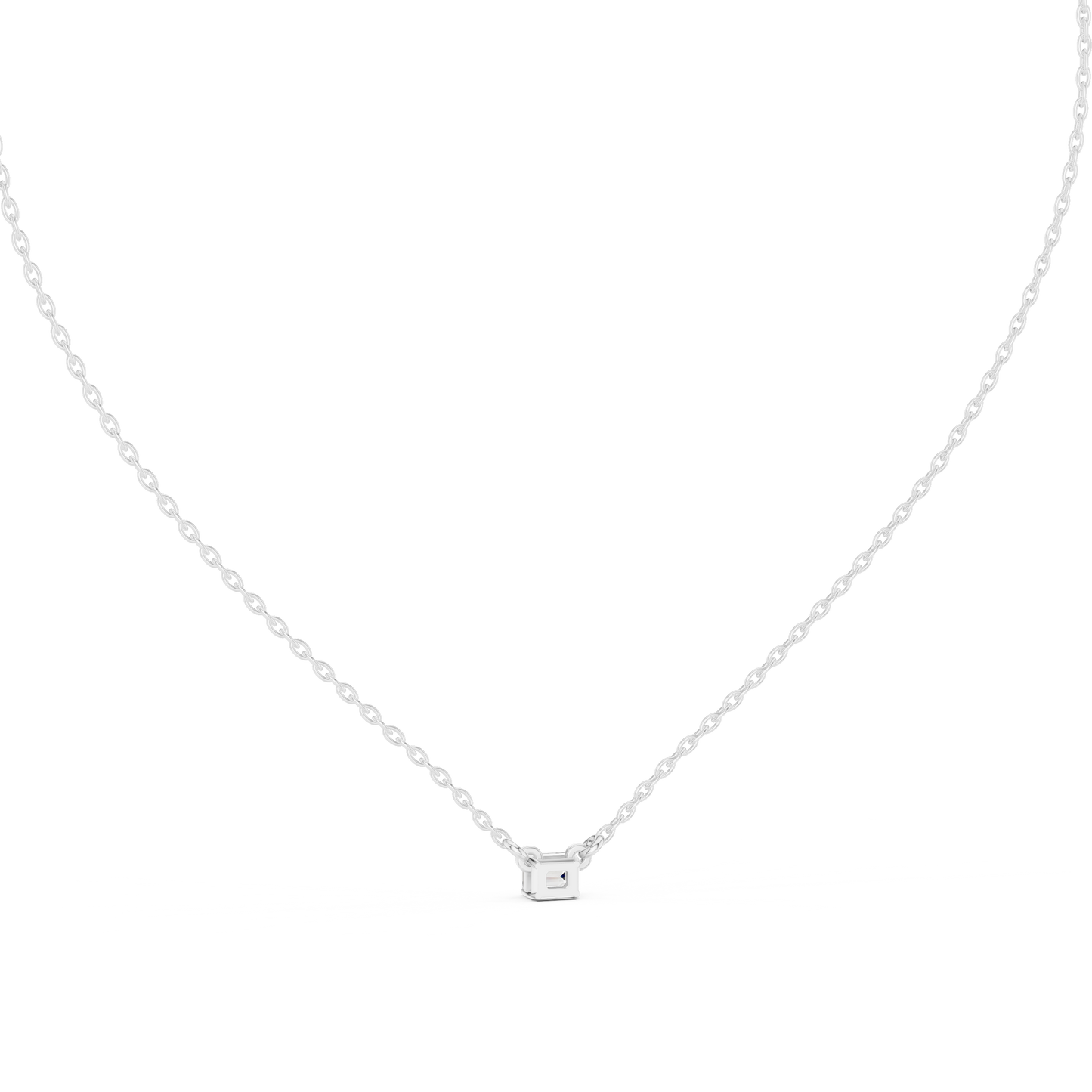 Ultra Minimal Cube | Diamond Gold Rose | Luxury Solitaire Pendant Necklace Collection