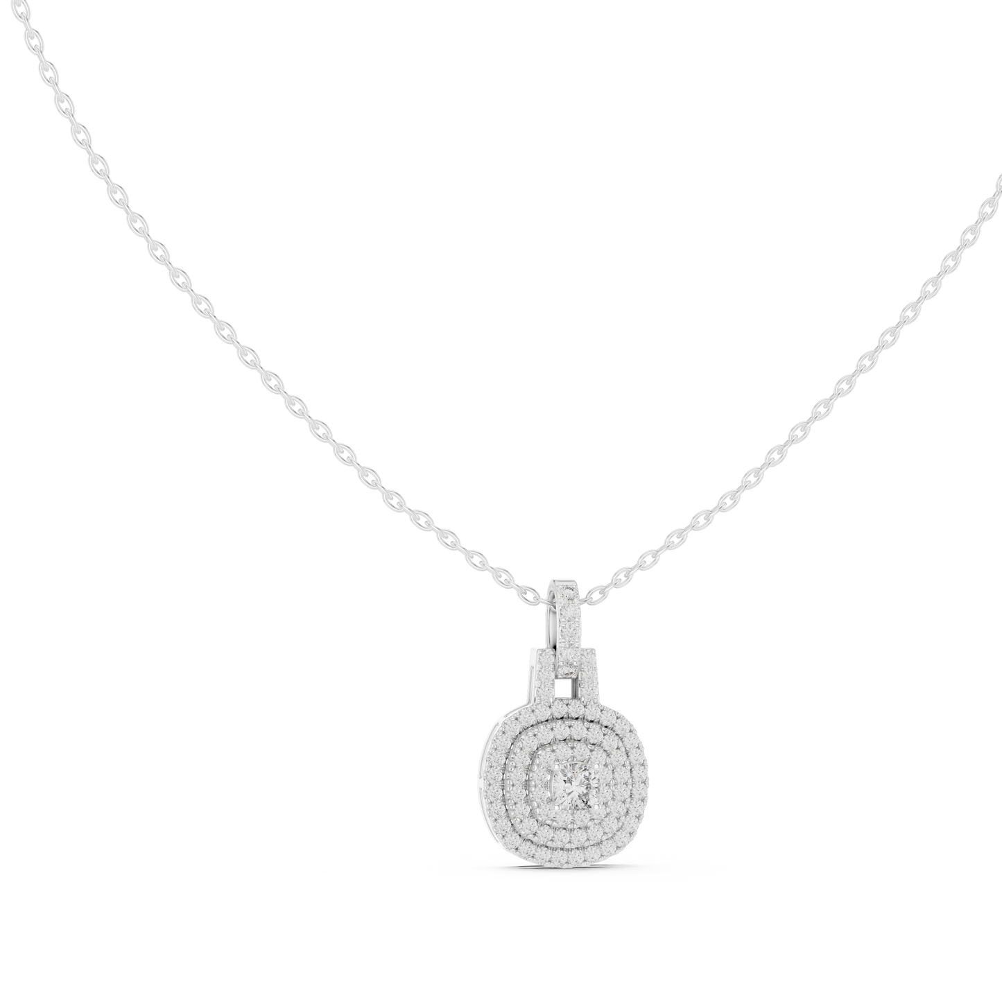 Opulent Zenith Diamond - Yellow Rose White - Gold Rare Luxury Pendant -Cosmic Empress Diamond - Gold Statement Halo Necklace