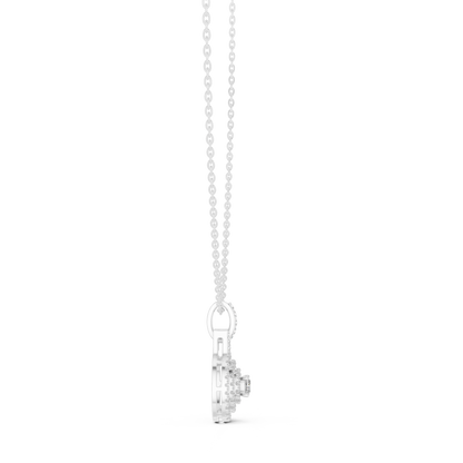 Opulent Zenith Diamond - Yellow Rose White - Gold Rare Luxury Pendant -Cosmic Empress Diamond - Gold Statement Halo Necklace