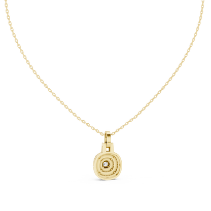 Opulent Zenith Diamond - Yellow Rose White - Gold Rare Luxury Pendant -Cosmic Empress Diamond - Gold Statement Halo Necklace