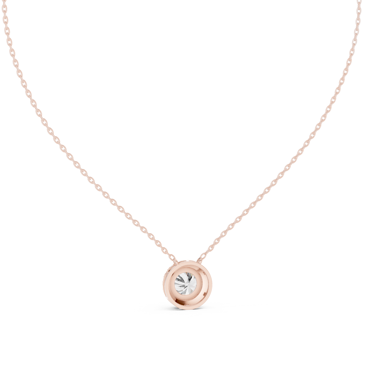 Signature Round Diamond Pendant | Halo Set Luxury Finish | Fine Gold Necklace Statement Elegance
