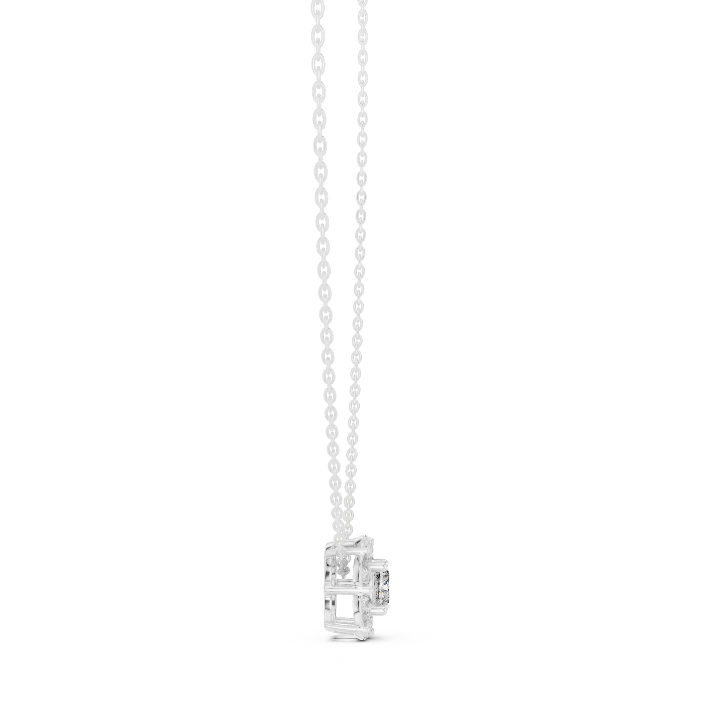 Cushion Halo Diamond Pendant | Luxury Bridal Fine Jewelry | Moissanite  Sparkle For Eternity