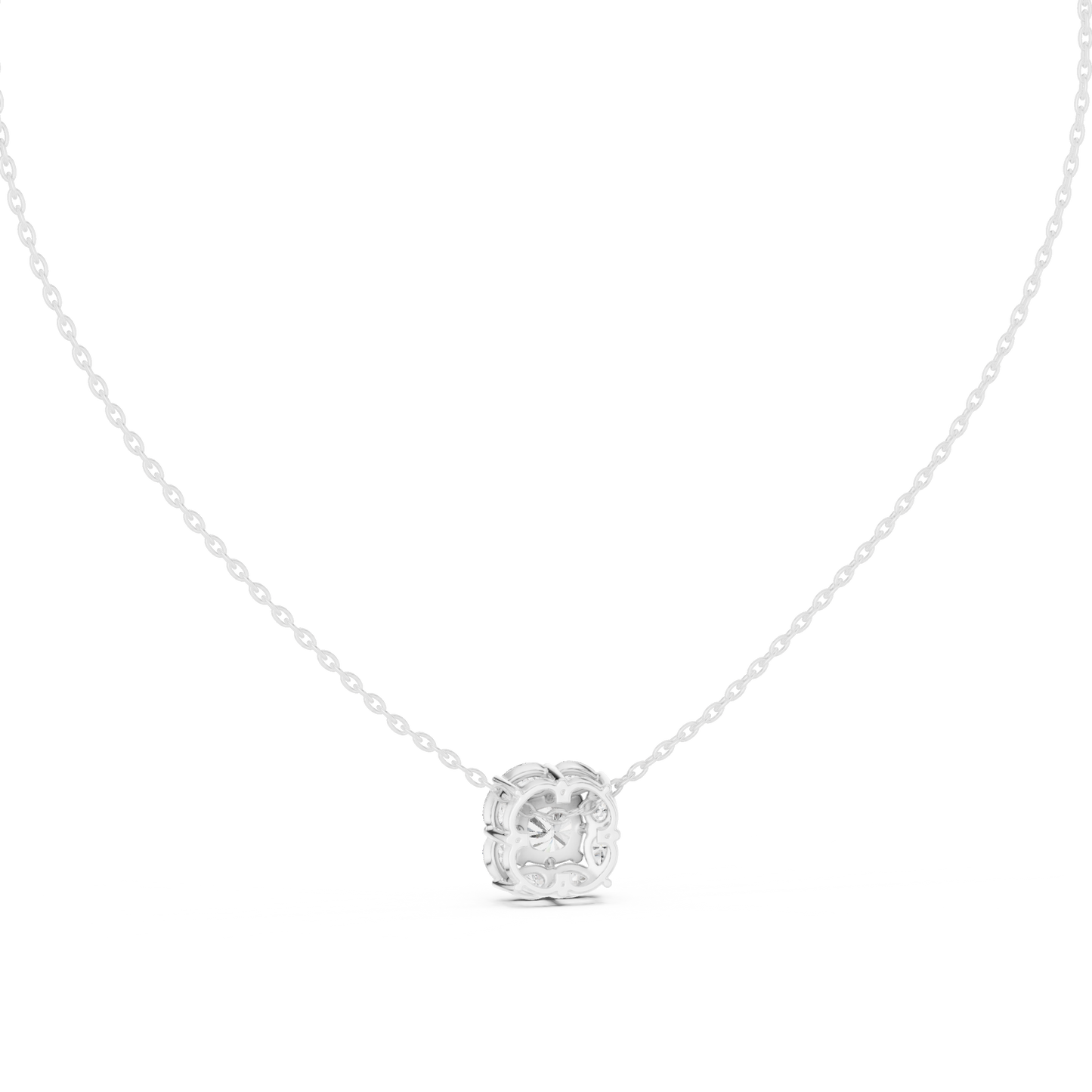 Cushion Halo Diamond Pendant | Luxury Bridal Fine Jewelry | Moissanite  Sparkle For Eternity