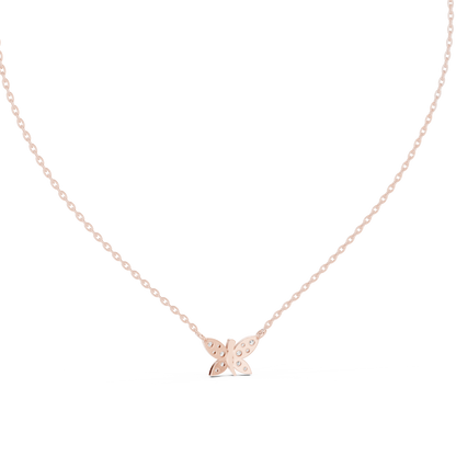 Petite Butterfly Diamond Pendant - Luxury Fine Gold Jewelry - Chic Minimal Everyday Style