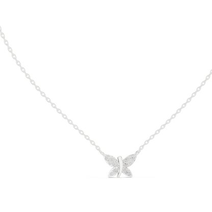 Petite Butterfly Diamond Pendant - Luxury Fine Gold Jewelry - Chic Minimal Everyday Style
