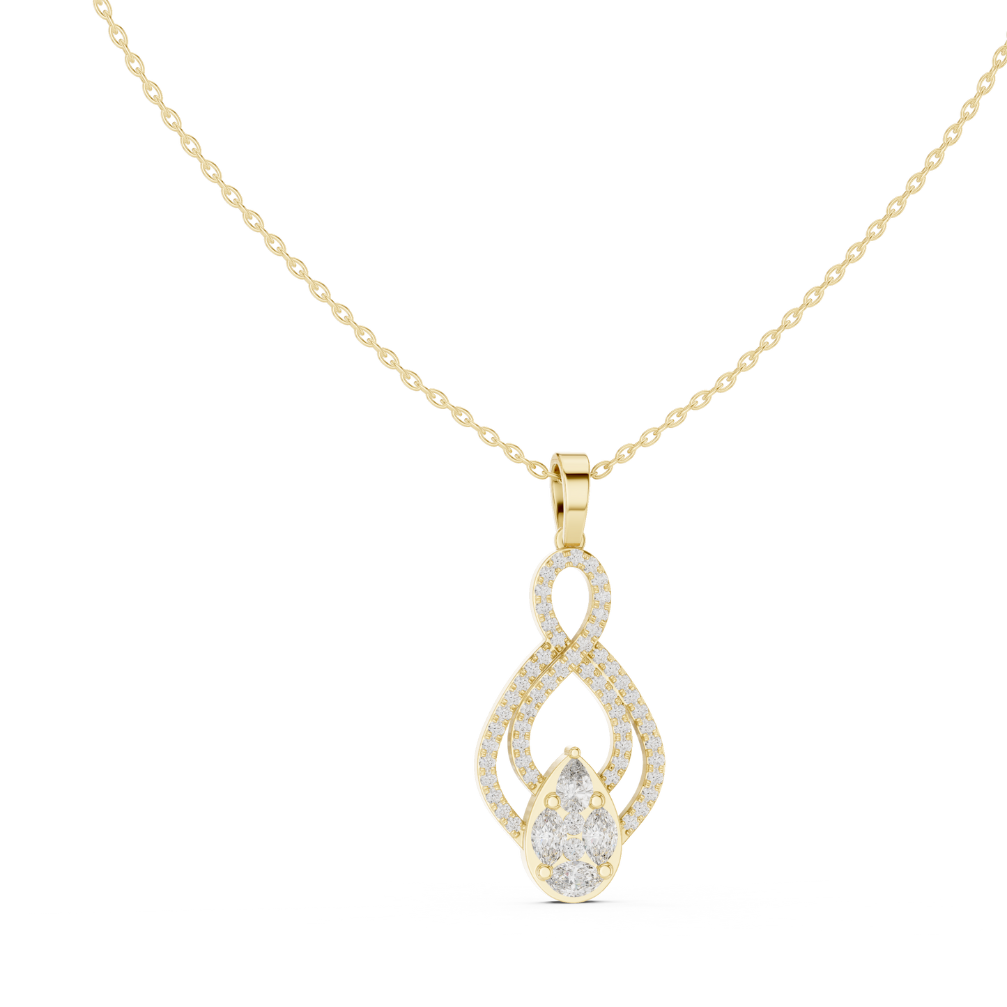 Unmatched brilliance royal charm | Elegant diamond necklace | Perfect symbol of eternal love