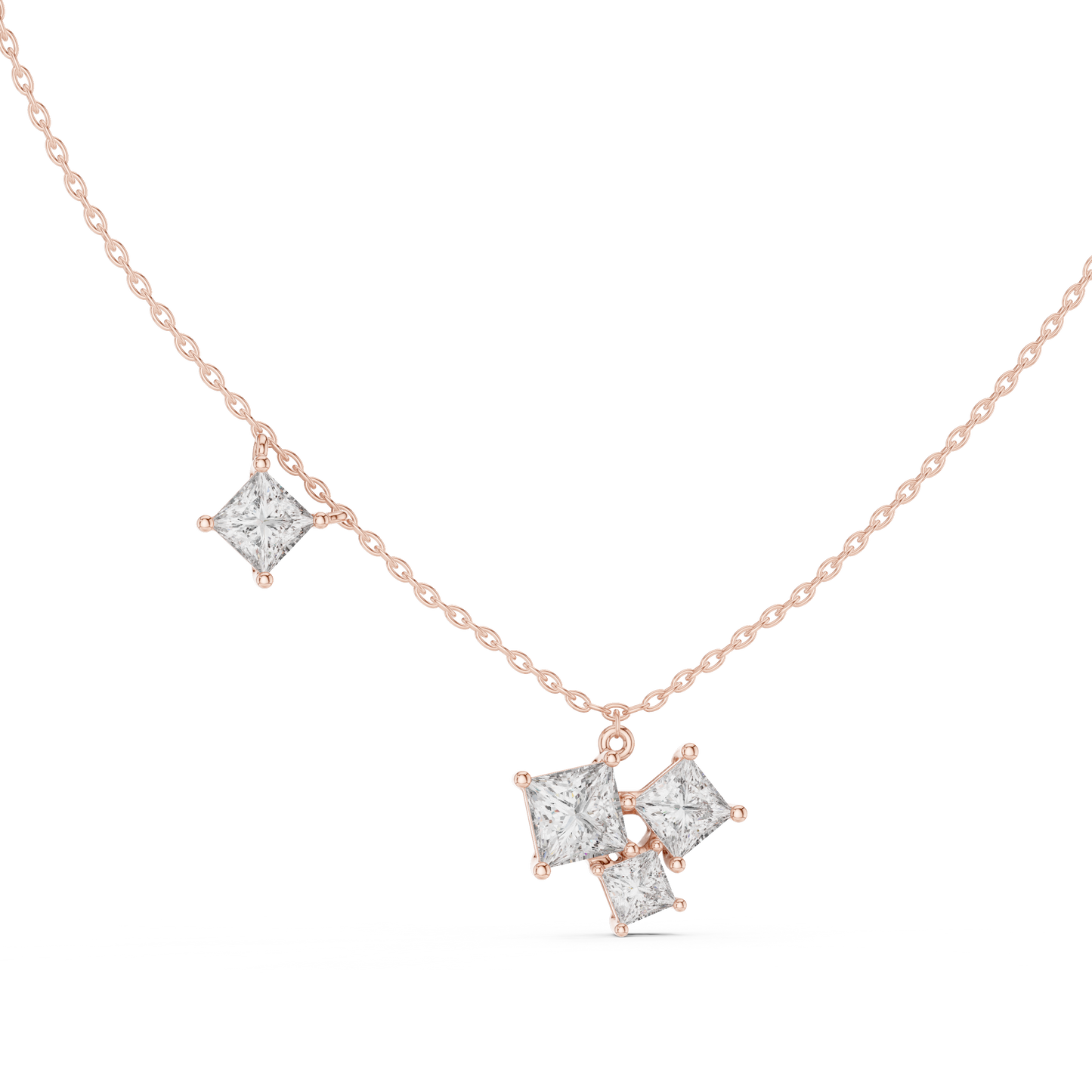 Minimal design maximum brilliance | stunning princess cut diamonds | perfect for modern graceful women