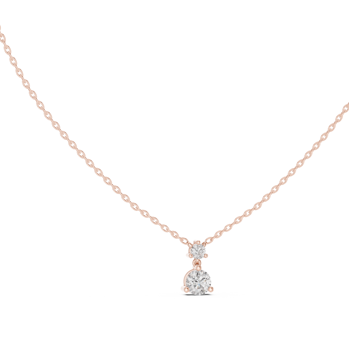Premium Double Diamond | Drop Pendant Design | Luxury Everyday Fine Jewelry Style