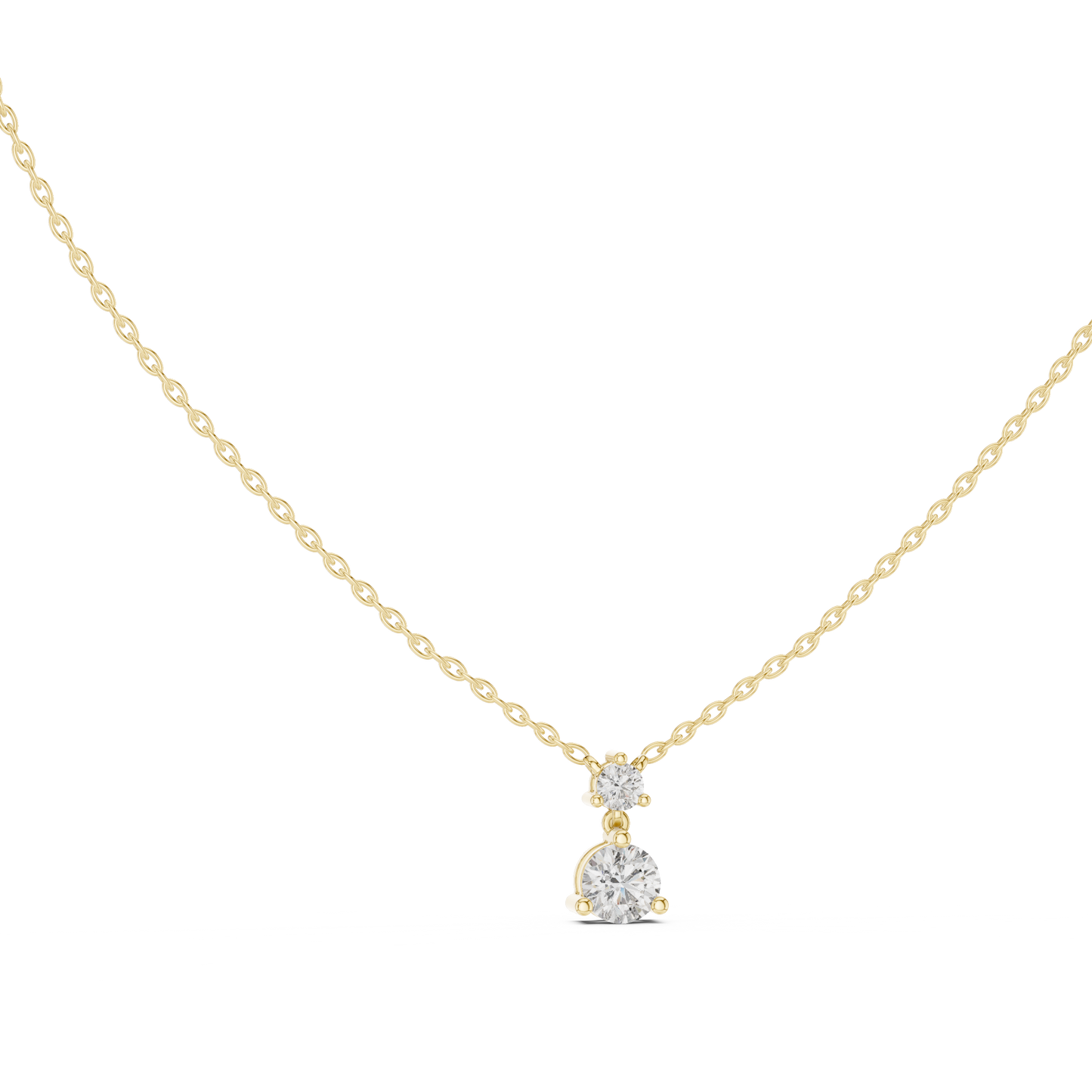 Premium Double Diamond | Drop Pendant Design | Luxury Everyday Fine Jewelry Style