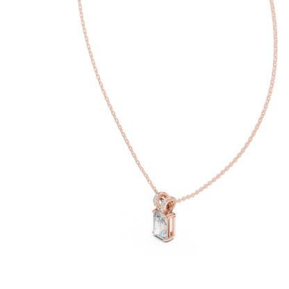 Refined Emerald Pendant | Certified Lab Grown | Gold Necklace Designed For Graceful Style