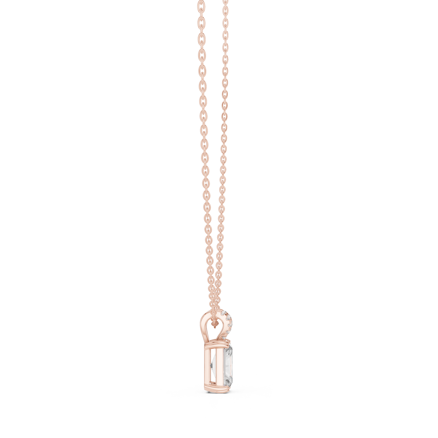 Refined Emerald Pendant | Certified Lab Grown | Gold Necklace Designed For Graceful Style