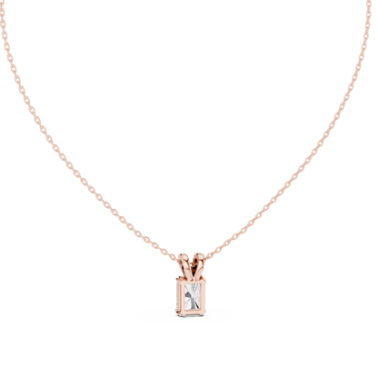 Refined Emerald Pendant | Certified Lab Grown | Gold Necklace Designed For Graceful Style