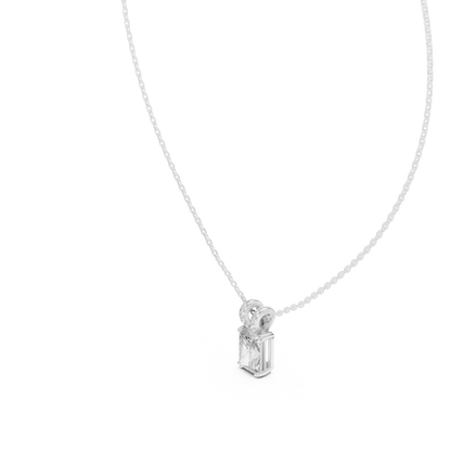 Refined Emerald Pendant | Certified Lab Grown | Gold Necklace Designed For Graceful Style