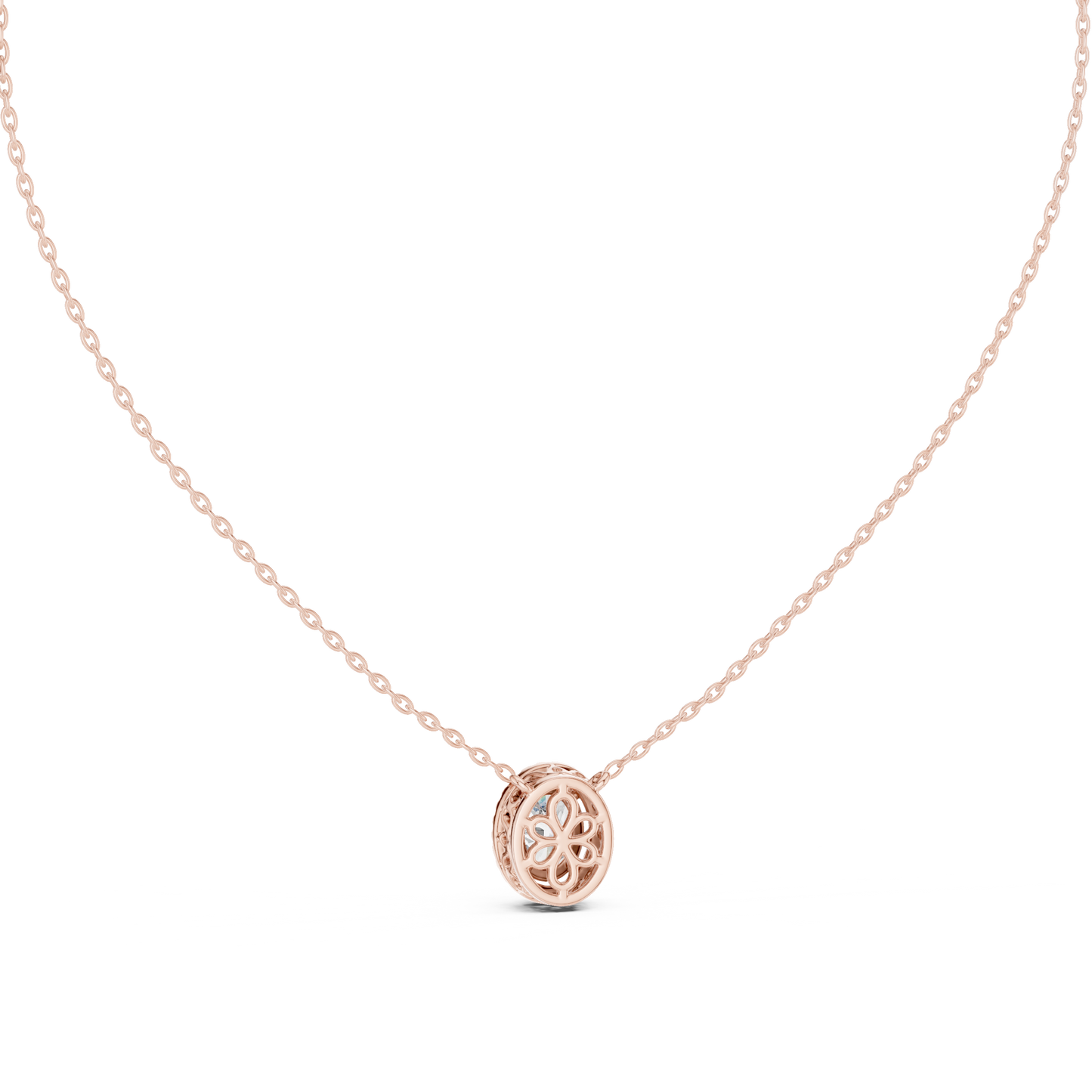 Oval Diamond Halo Pendant | Elegant Gold Necklace | Rare Luxury Sparkle Jewelry Gift