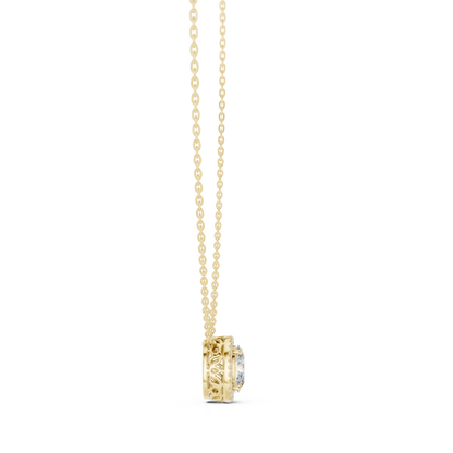 Oval Diamond Halo Pendant | Elegant Gold Necklace | Rare Luxury Sparkle Jewelry Gift