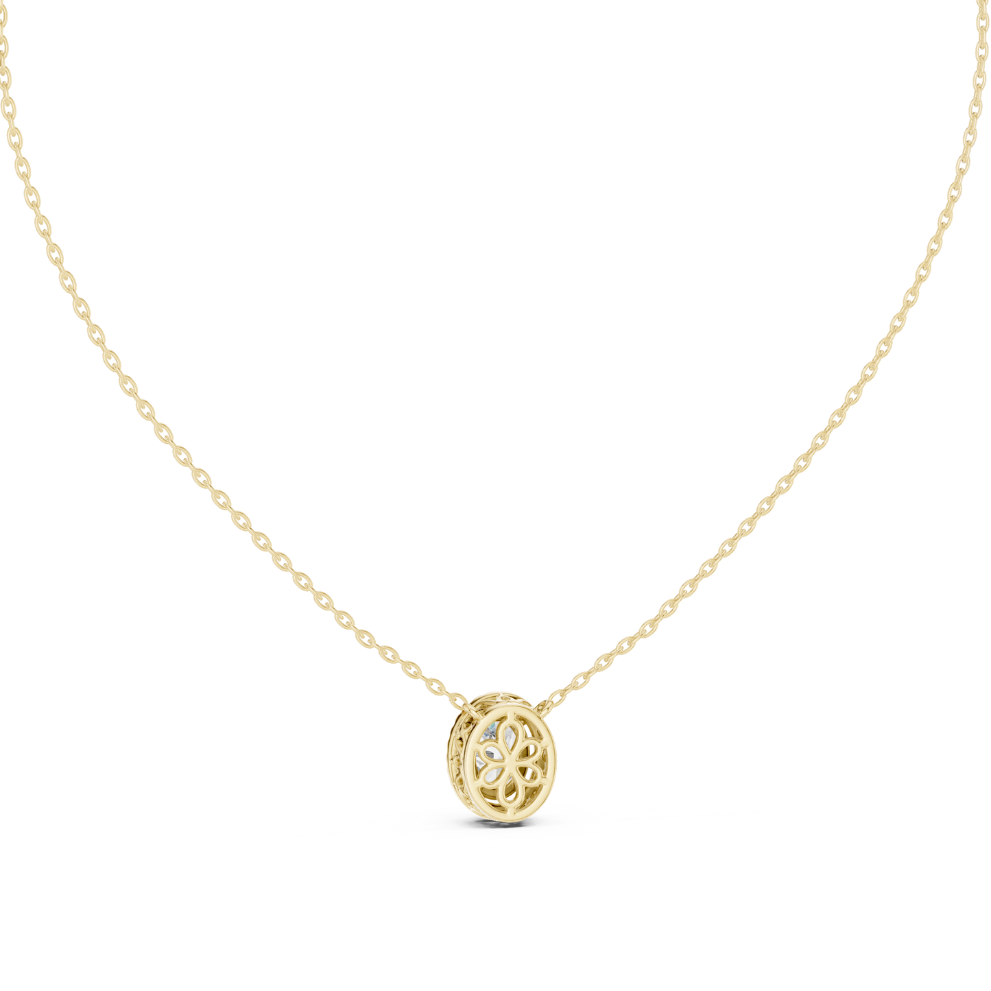 Oval Diamond Halo Pendant | Elegant Gold Necklace | Rare Luxury Sparkle Jewelry Gift