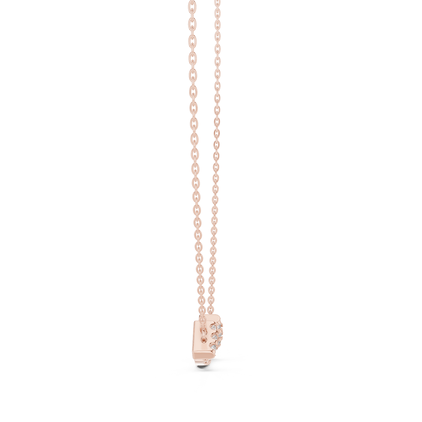 Curved Diamond Bar Pendant Modern Minimal Jewelry Design 925 Sterling Silver Timeless Luxury Necklace