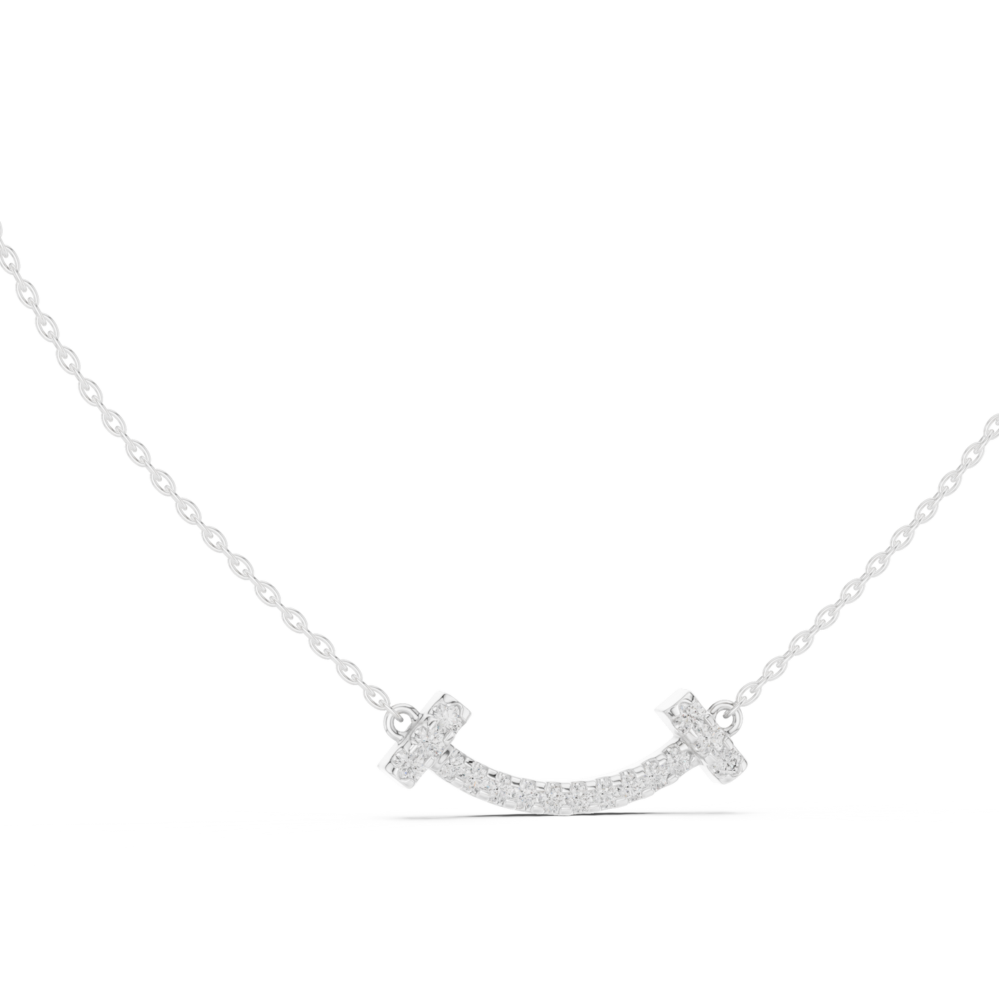 Curved Diamond Bar Pendant Modern Minimal Jewelry Design 925 Sterling Silver Timeless Luxury Necklace