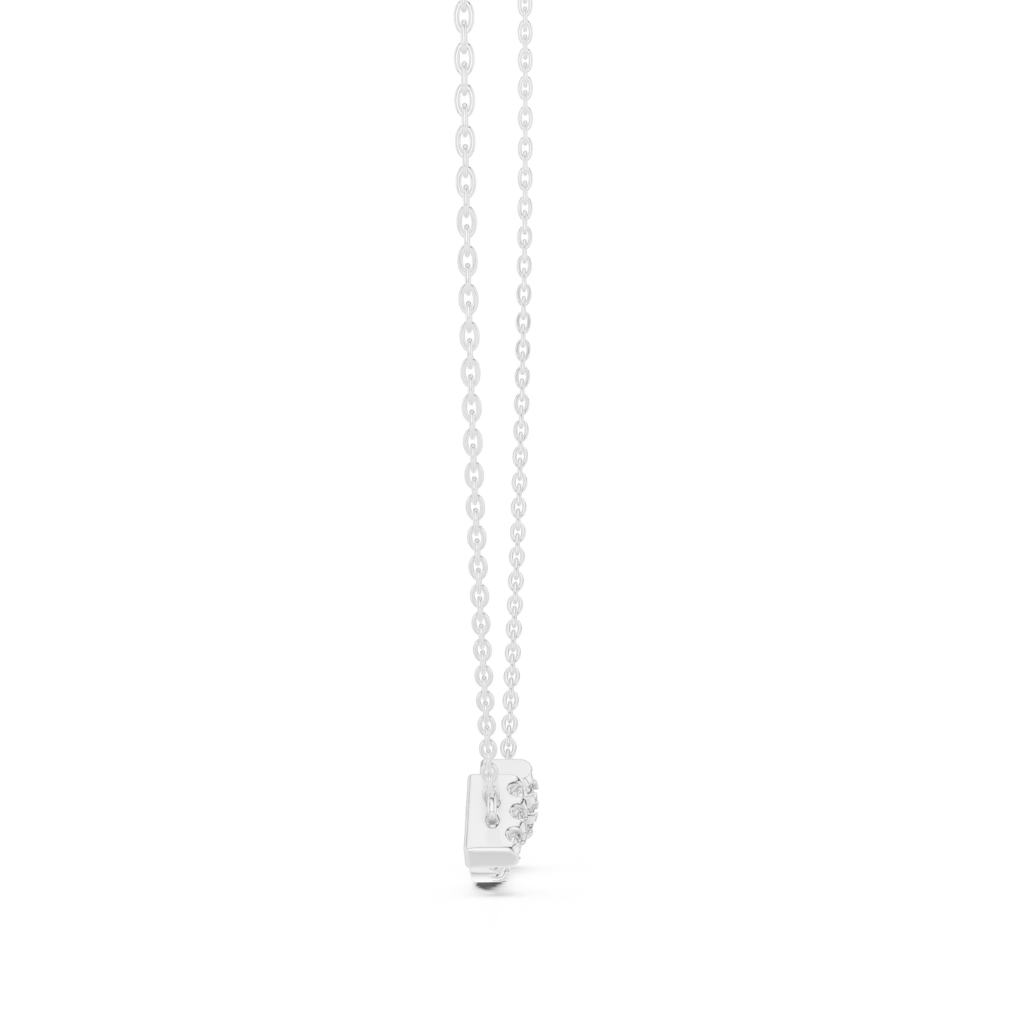 Curved Diamond Bar Pendant Modern Minimal Jewelry Design 925 Sterling Silver Timeless Luxury Necklace