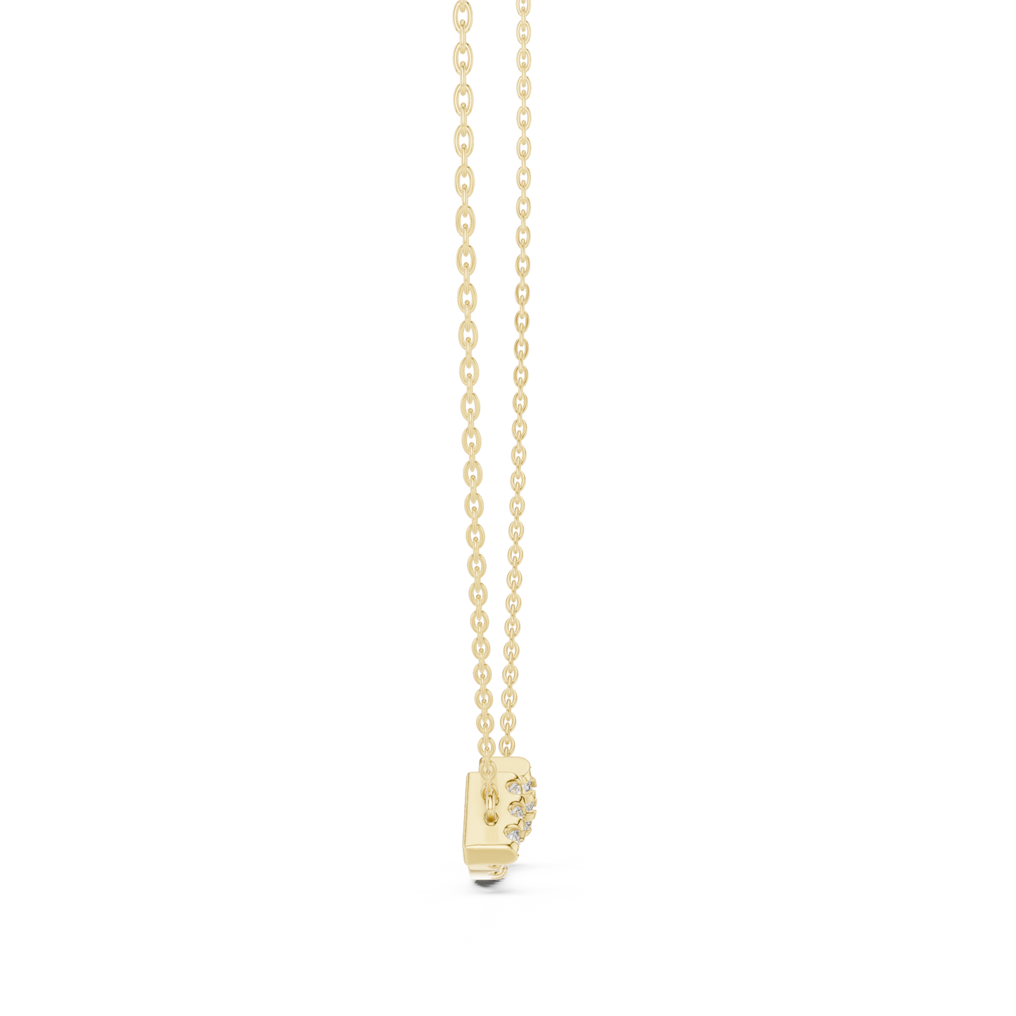 Curved Diamond Bar Pendant Modern Minimal Jewelry Design 925 Sterling Silver Timeless Luxury Necklace