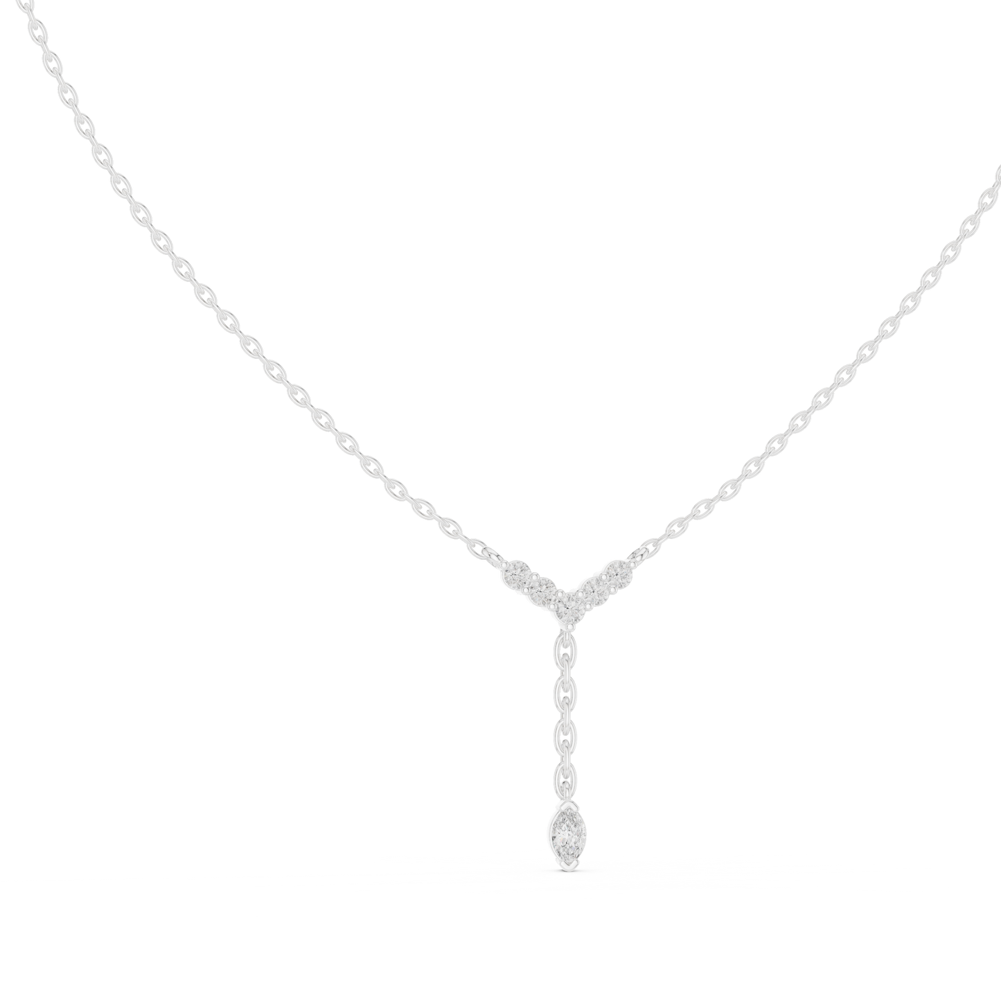 Sophisticated Y Diamond Chain | Graceful Drop Detailing | Luxury Bridal Fine Jewelry Collection