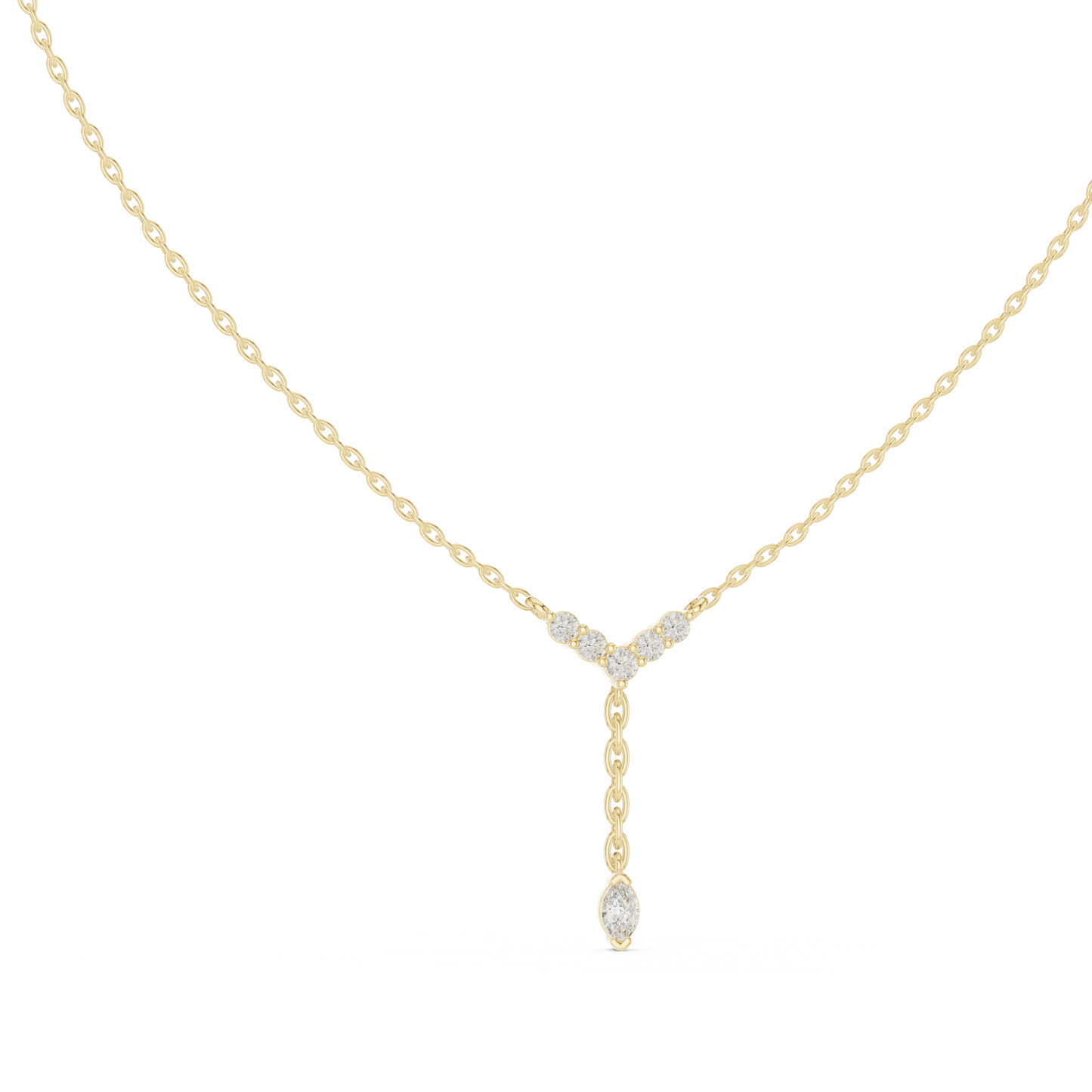 Sophisticated Y Diamond Chain | Graceful Drop Detailing | Luxury Bridal Fine Jewelry Collection