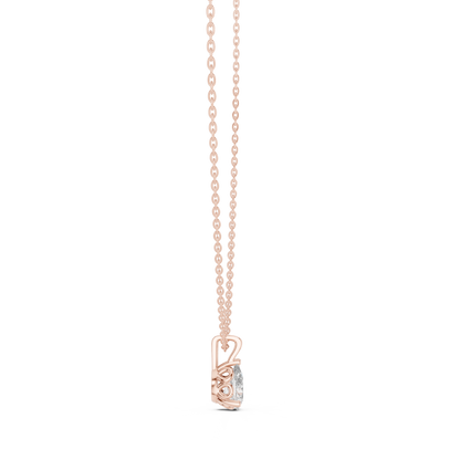 Delicate Pear Solitaire Necklace | Luxury Silver Diamond Pendant | An Icon Of Grace And Confidence