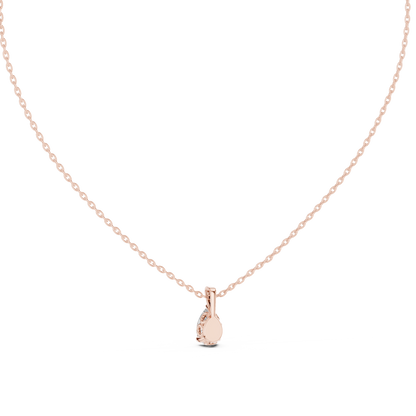 Delicate Pear Solitaire Necklace | Luxury Silver Diamond Pendant | An Icon Of Grace And Confidence