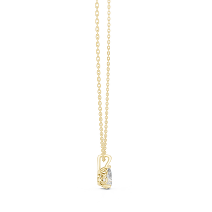 Delicate Pear Solitaire Necklace | Luxury Silver Diamond Pendant | An Icon Of Grace And Confidence