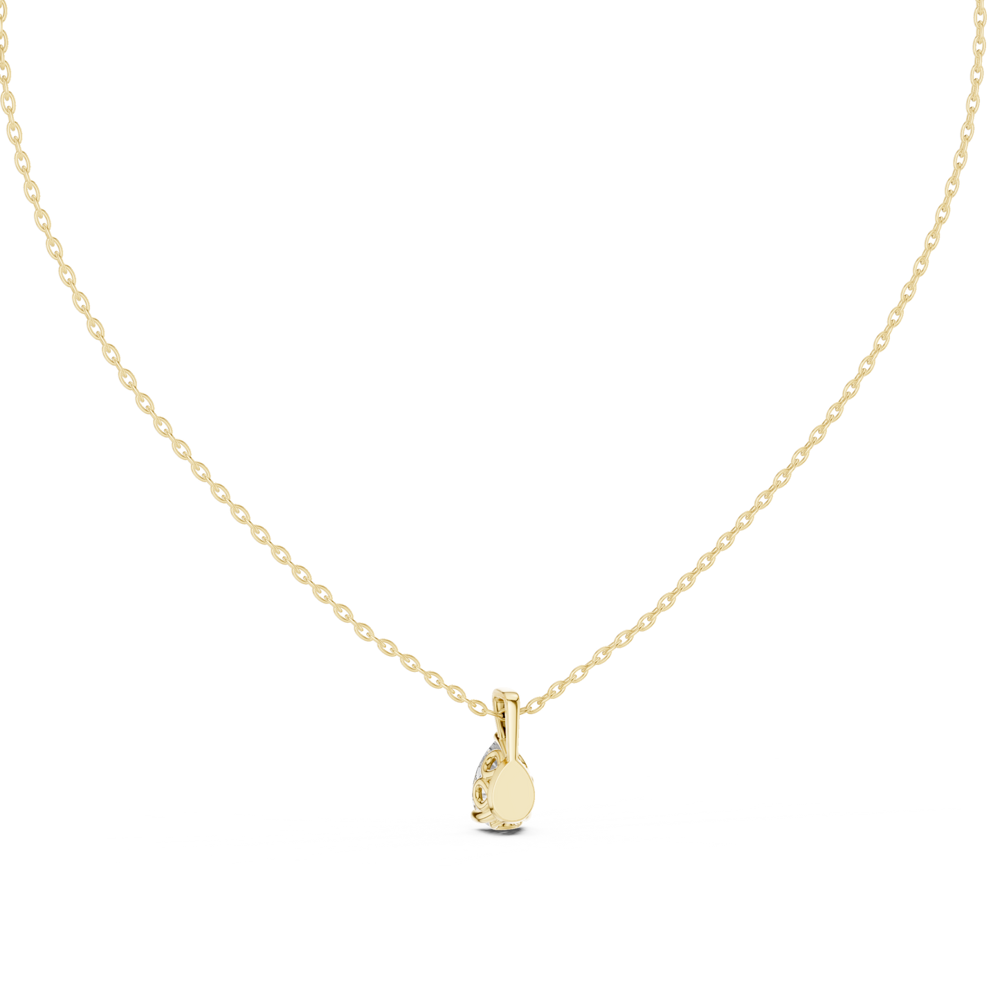 Delicate Pear Solitaire Necklace | Luxury Silver Diamond Pendant | An Icon Of Grace And Confidence