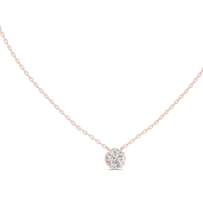 Brilliant Cut Diamond Pendant | Luxury 925 Sterling Silver Chain Necklace | Elegant Minimal Wedding Fine Jewelry