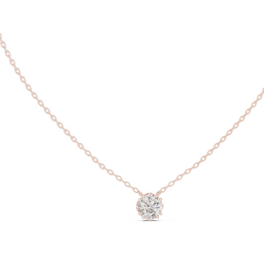 Brilliant Cut Diamond Pendant | Luxury Gold Chain Necklace | Elegant Minimal Wedding Fine Jewelry