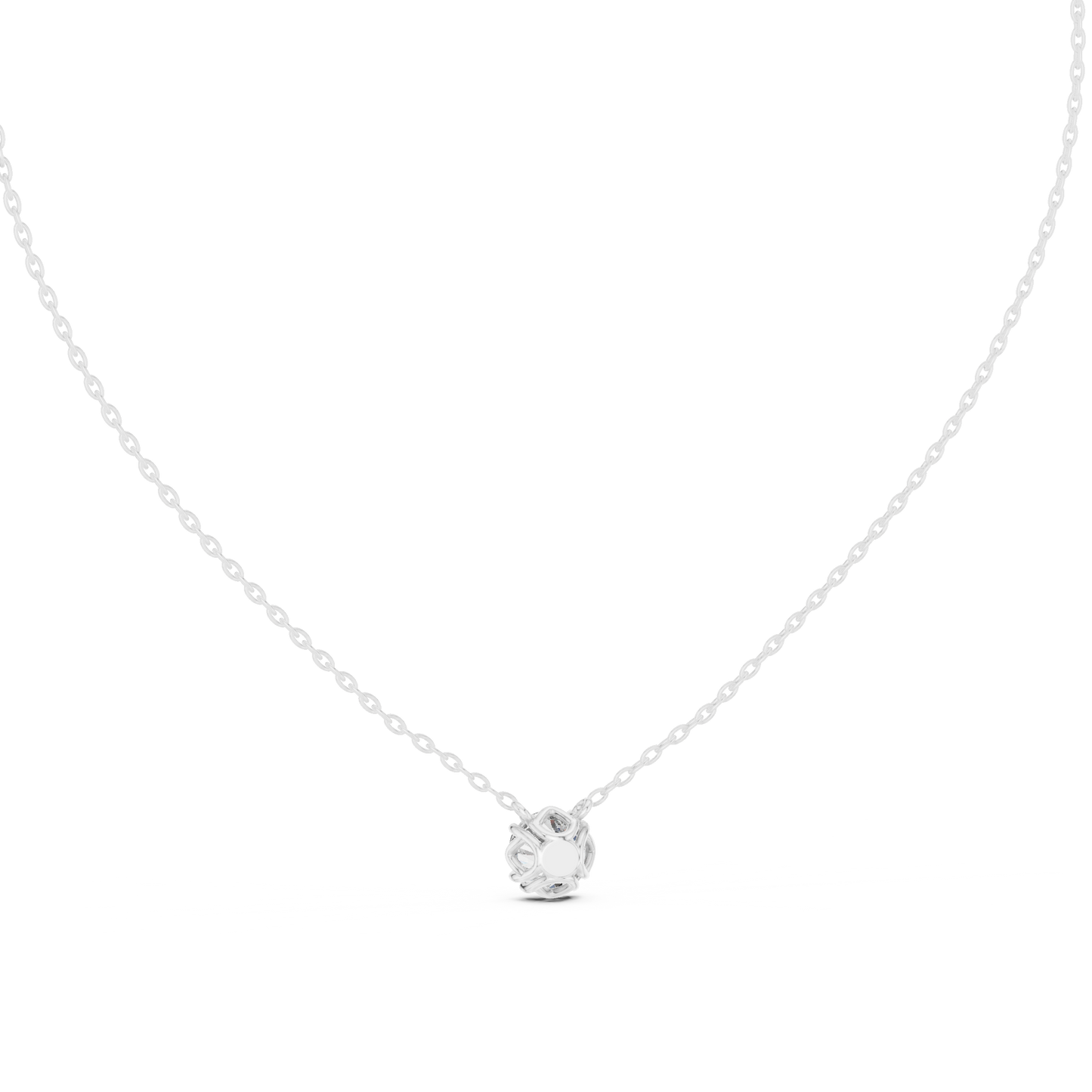 Brilliant Cut Diamond Pendant | Luxury 925 Sterling Silver Chain Necklace | Elegant Minimal Wedding Fine Jewelry