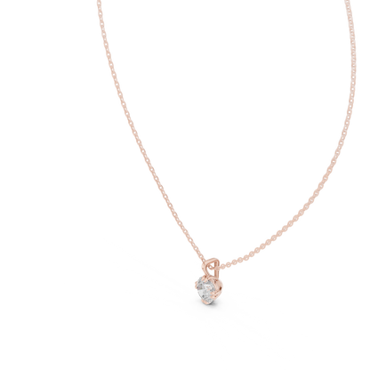 Minimalist Diamond Solitaire Necklace | Handcrafted Silver Chain Jewelry | Timeless Luxury Jewelry For Her
