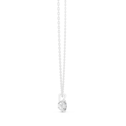 Minimalist Diamond Solitaire Necklace | Handcrafted Silver Chain Jewelry | Timeless Luxury Jewelry For Her