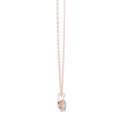 Round Solitaire Diamond Pendant | Fine Silver Necklace Jewelry | Everyday Luxury For Stylish Women