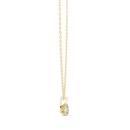 Round Solitaire Diamond Pendant | Fine Silver Necklace Jewelry | Everyday Luxury For Stylish Women