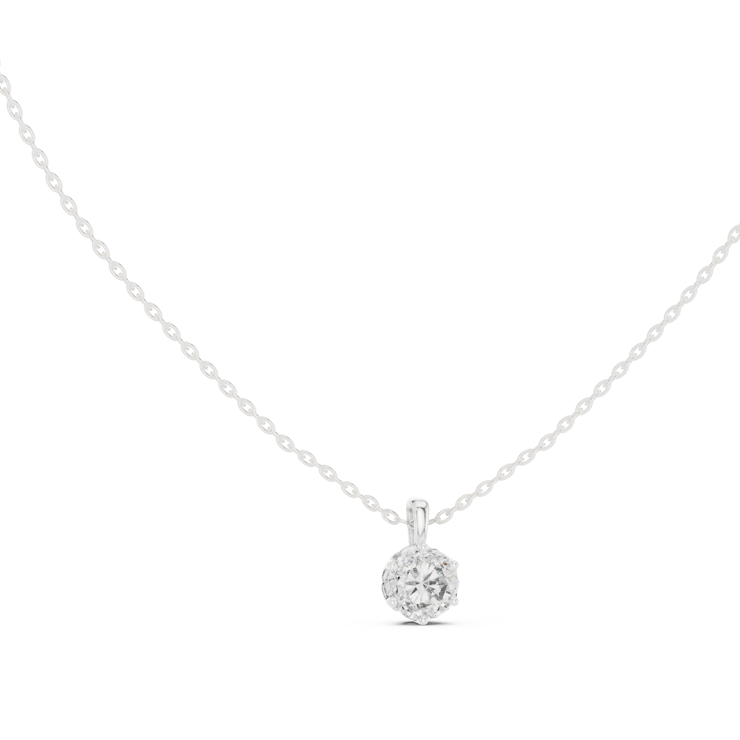 Pure diamond pendant masterpiece - designed for graceful beauty - that defines love strength forever