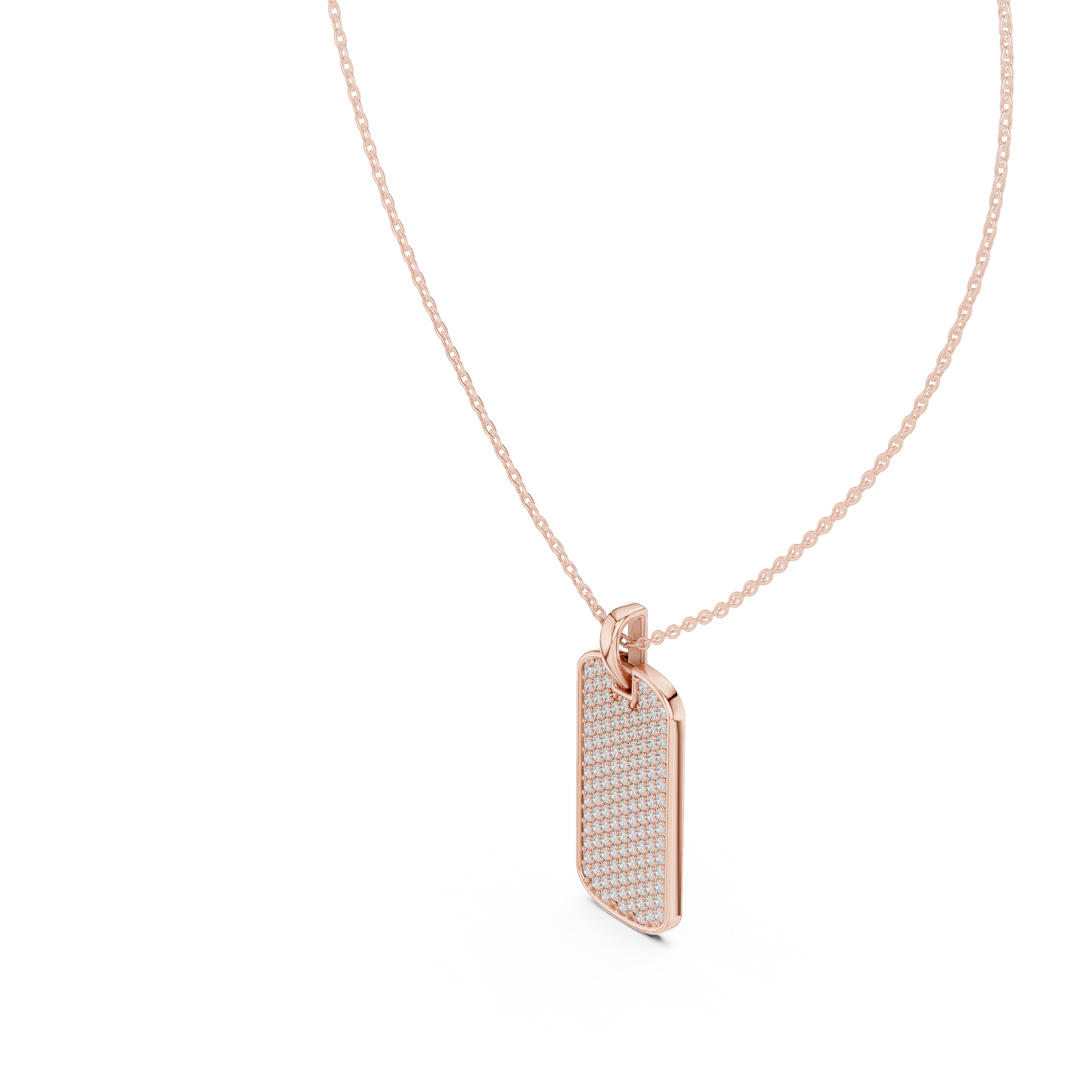 Exquisite Diamond Tag Pendant | Flawless Gold Metal Shine | Pure Luxury With Bold Identity