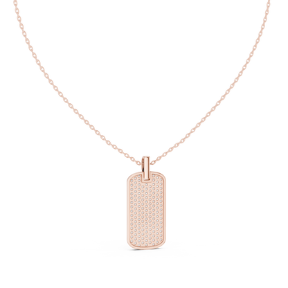 Exquisite Diamond Tag Pendant | Flawless Gold Metal Shine | Pure Luxury With Bold Identity