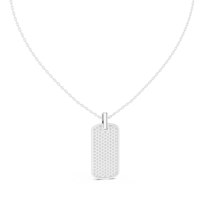 Exquisite Diamond Tag Pendant | Flawless Gold Metal Shine | Pure Luxury With Bold Identity