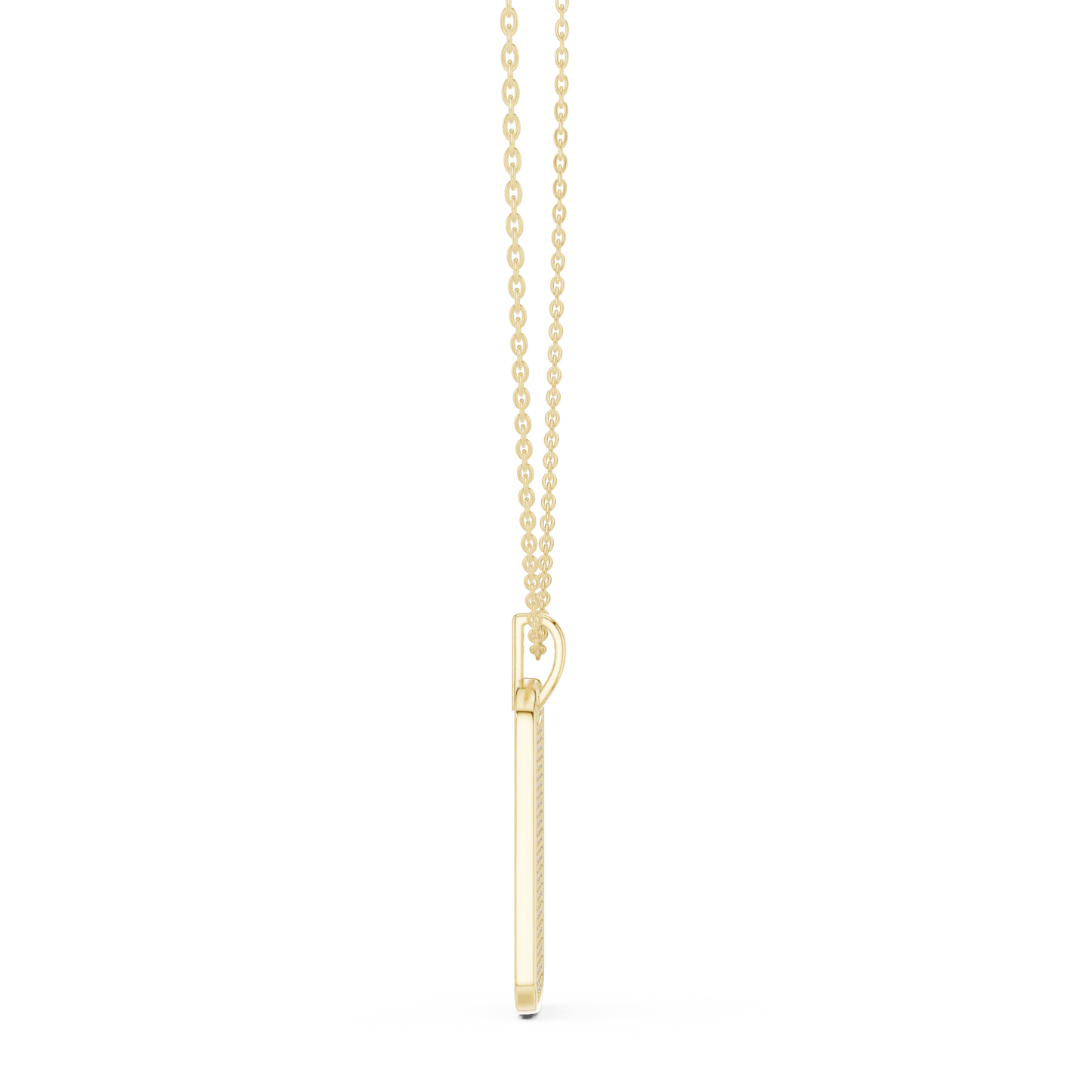 Exquisite Diamond Tag Pendant | Flawless Gold Metal Shine | Pure Luxury With Bold Identity
