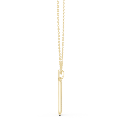 Exquisite Diamond Tag Pendant | Flawless Gold Metal Shine | Pure Luxury With Bold Identity