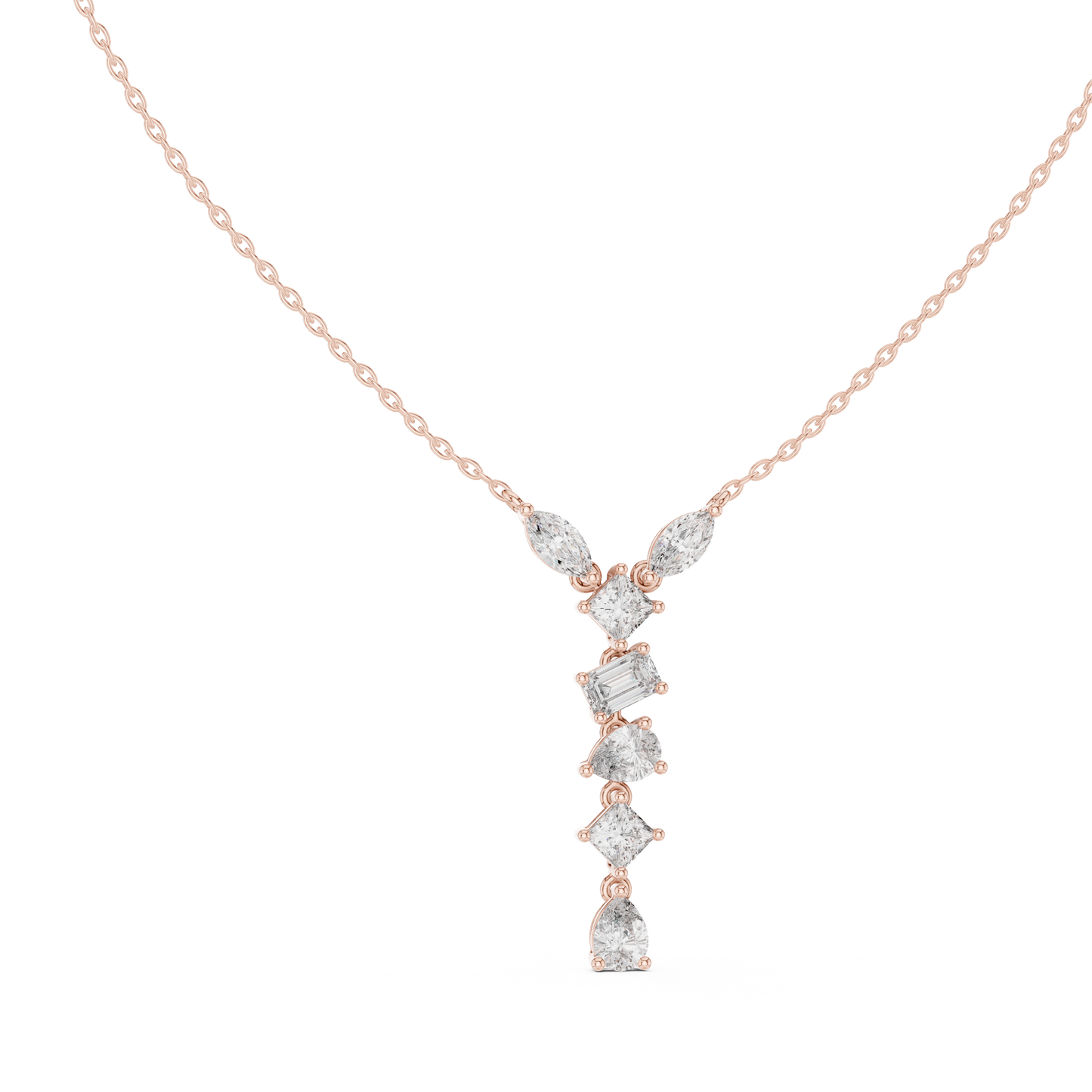 Sophisticated diamond necklace design | flawless stone setting artistry | enhancing confidence with timeless beauty