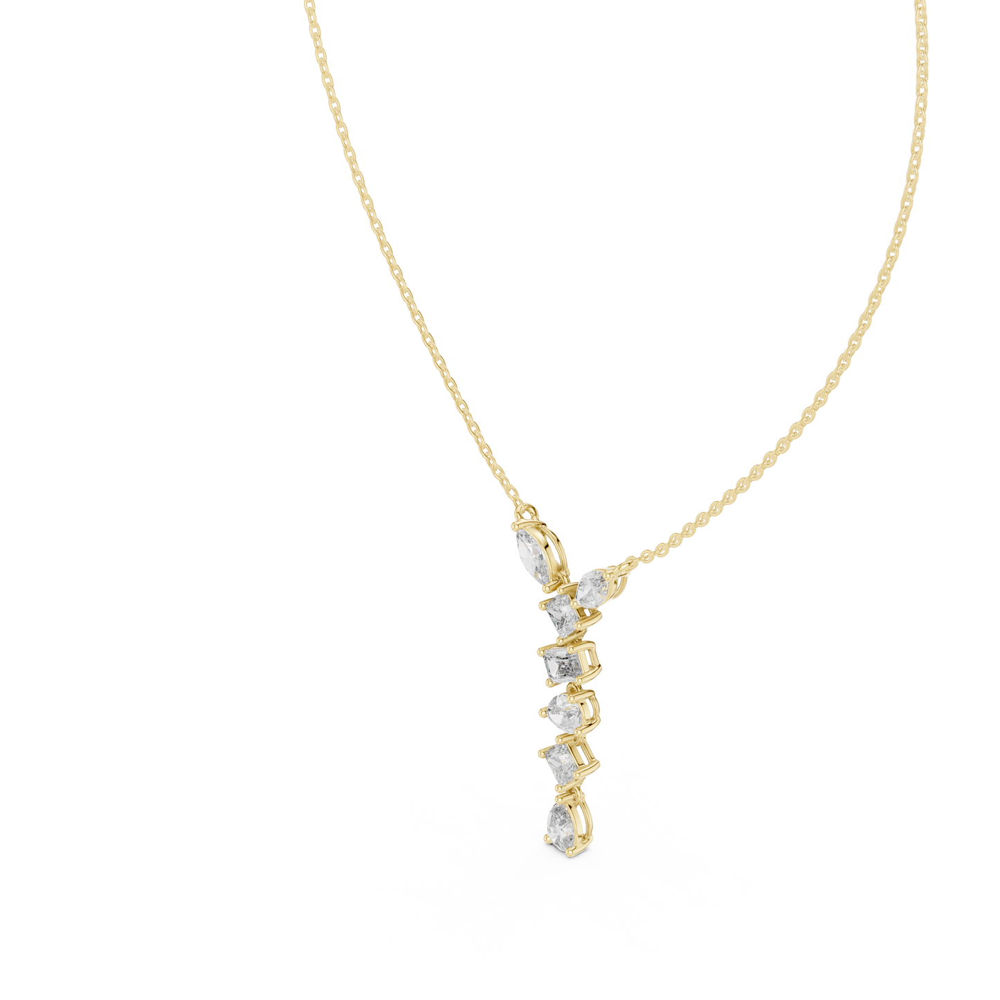 Sophisticated diamond necklace design | flawless stone setting artistry | enhancing confidence with timeless beauty