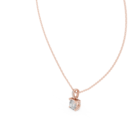 Precision Set Diamond Necklace | Luxury Minimal Design | High End Everyday Jewelry For Women