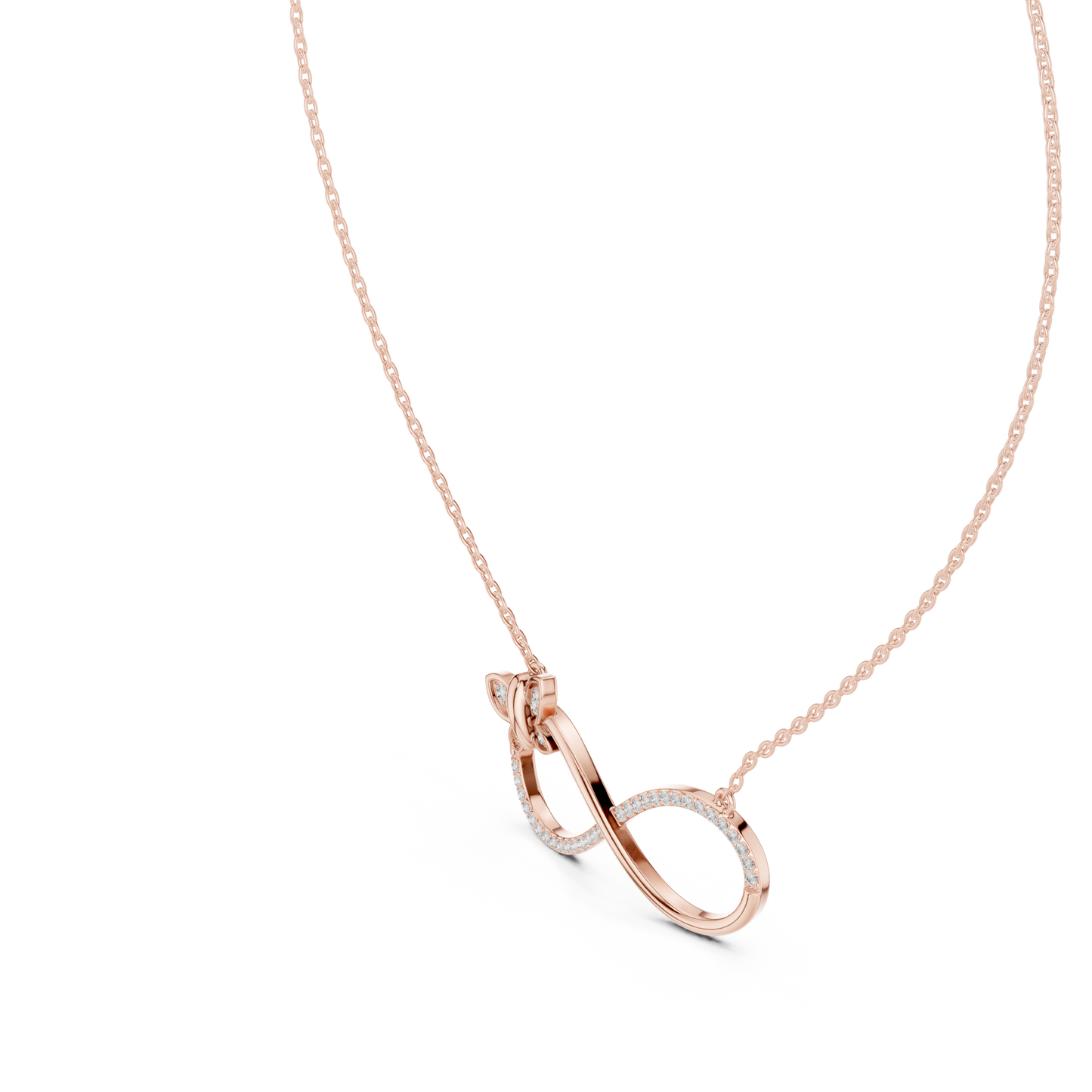 Infinity Butterfly Diamond Necklace | Gold Luxury Pendant | Romantic Gift For Her Women